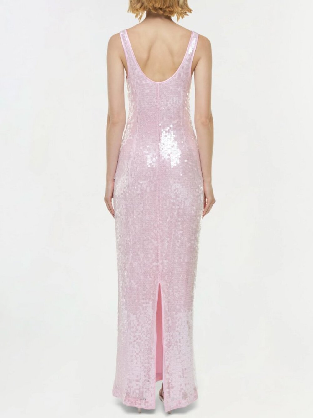 Simkhai Bex Tank Maxi Dress Gown Tulip Pink 00/10 Sequin Gown Cocktail Party - Picture 2 of 5